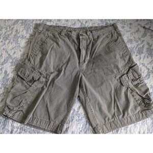Jet Lag Cargo Shorts Men's 40 Olive Organic Sanforized Utility Pockets Y2K Baggy